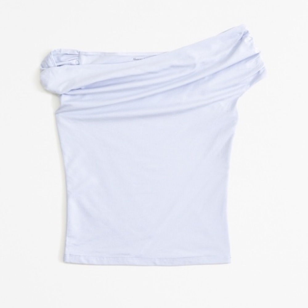 Abercrombie & Fitch Light Blue off the shoulder modal top